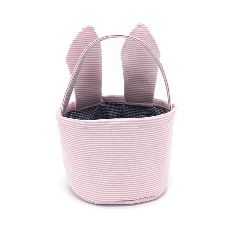 2FY2SW Lxitol Easter Baskets Easter Bunny Ears Bags - Easter Egg Bunny Bucket for Kids (Pink) - Image 2